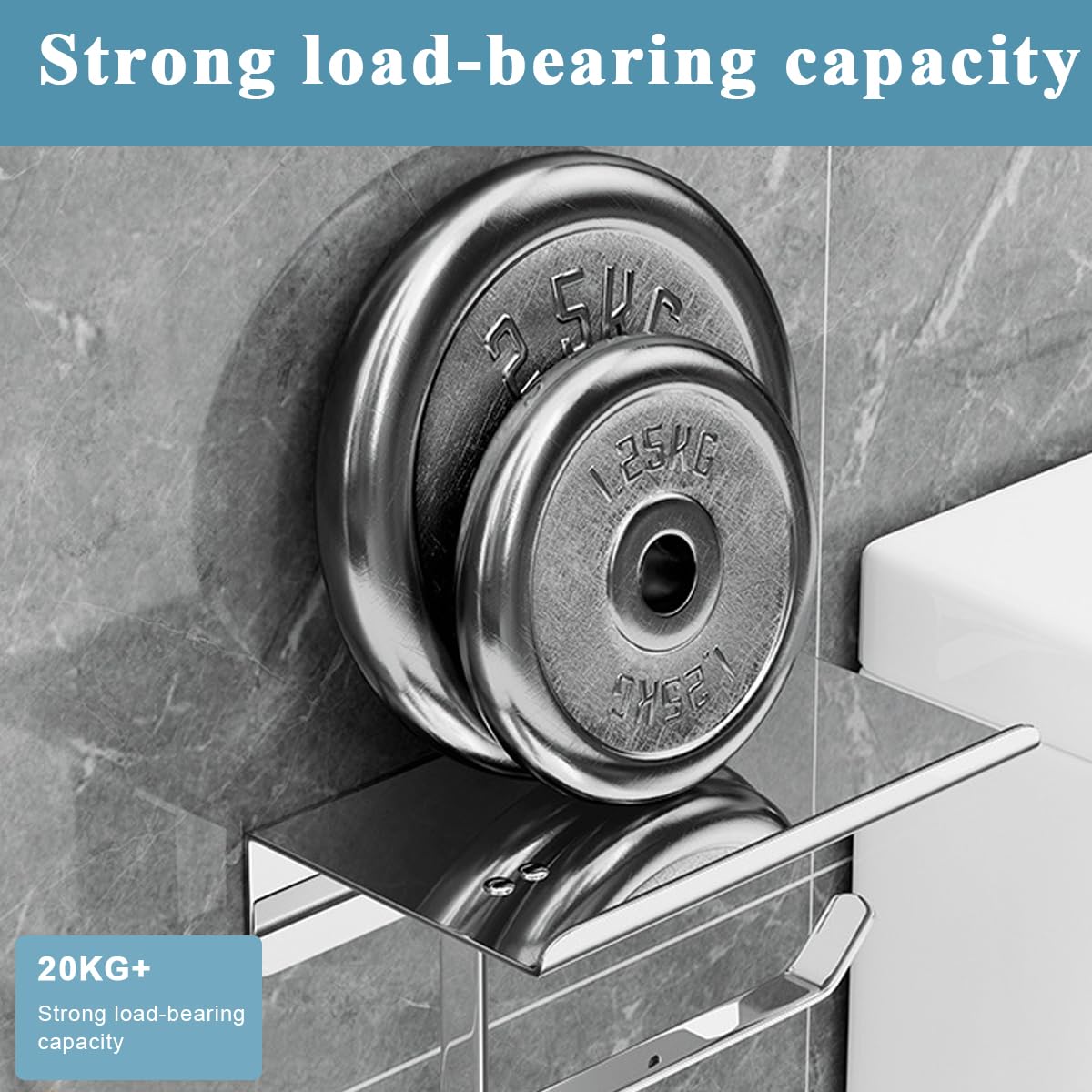 HASTHIP Toilet Paper Holder Shelf - Wall Mounted Stainless Steel Toilet Paper Holder with Phone Shelf, Toilet Paper Roll Holder for Bathroom Accessories (Sliver) HASTHIP Toilet Paper Holder Shelf - Wall Mounted Stainless Steel Toilet Paper Holder with Phone Shelf, Toilet Paper Roll Holder for Bathroom Accessories (Sliver)